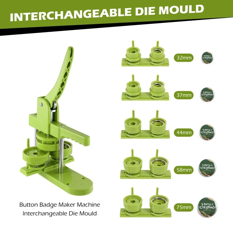 Button Badge Maker Molds DIY Badge Maker Press Machine Interchange Die Mould Round Punching Die 25mm 32mm 44mm 58mm 75mm