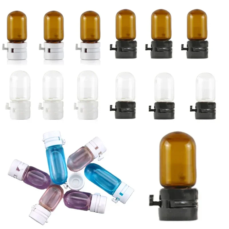 

10Pcs 2ml Mini Glass Essential Oil Vials Empty Clear/Amber Cosmetic Sample Bottles Essence Liquid Aromatherapy Test Containers