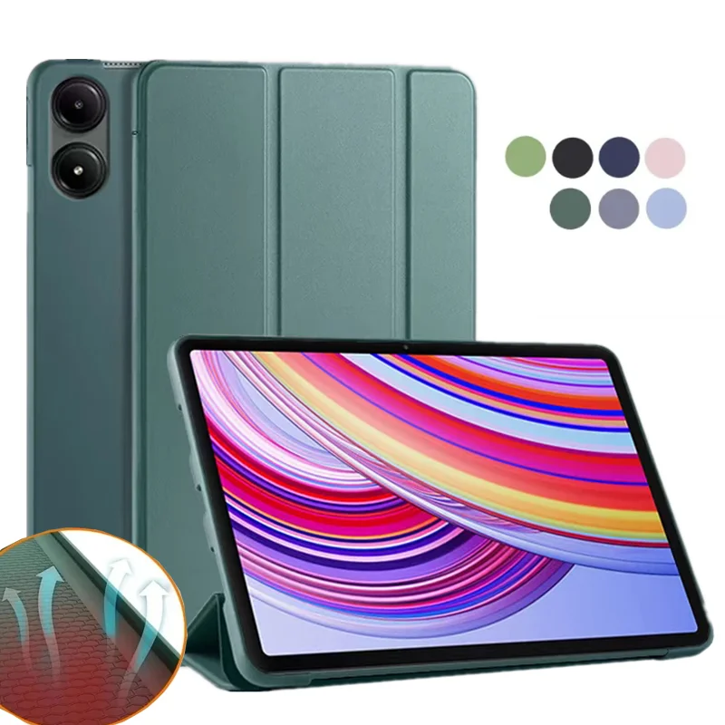 For Xiaomi Redmi Pad Pro 12.1inch Case Fold Leather Flip Smart Tablet Cover For Redmi Pad Pro 12.1