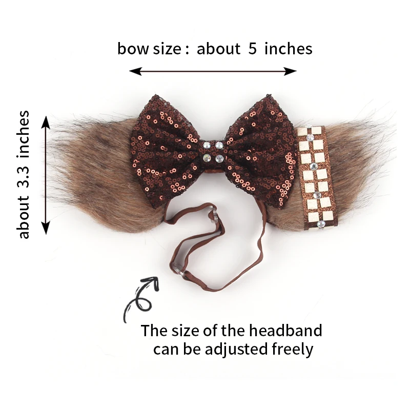 Niedliche 3,3" Minnie-Mickey-Ohren-Stirnbänder aus elastischem Material, modische Glitzer-Haarbänder für Neugeborene, verstellbare Haarbänder, Baby-DIY-Haaraccessoires für Festivals und Reisen. – Detail 23