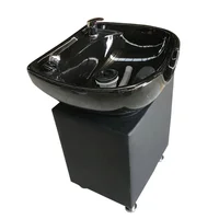 Vertical Shampoo Bed Hair Salon Barber Shop Seated Shampoo Basin Flush Basin Column Base Ceramic Basin Accessories Washbasin 1