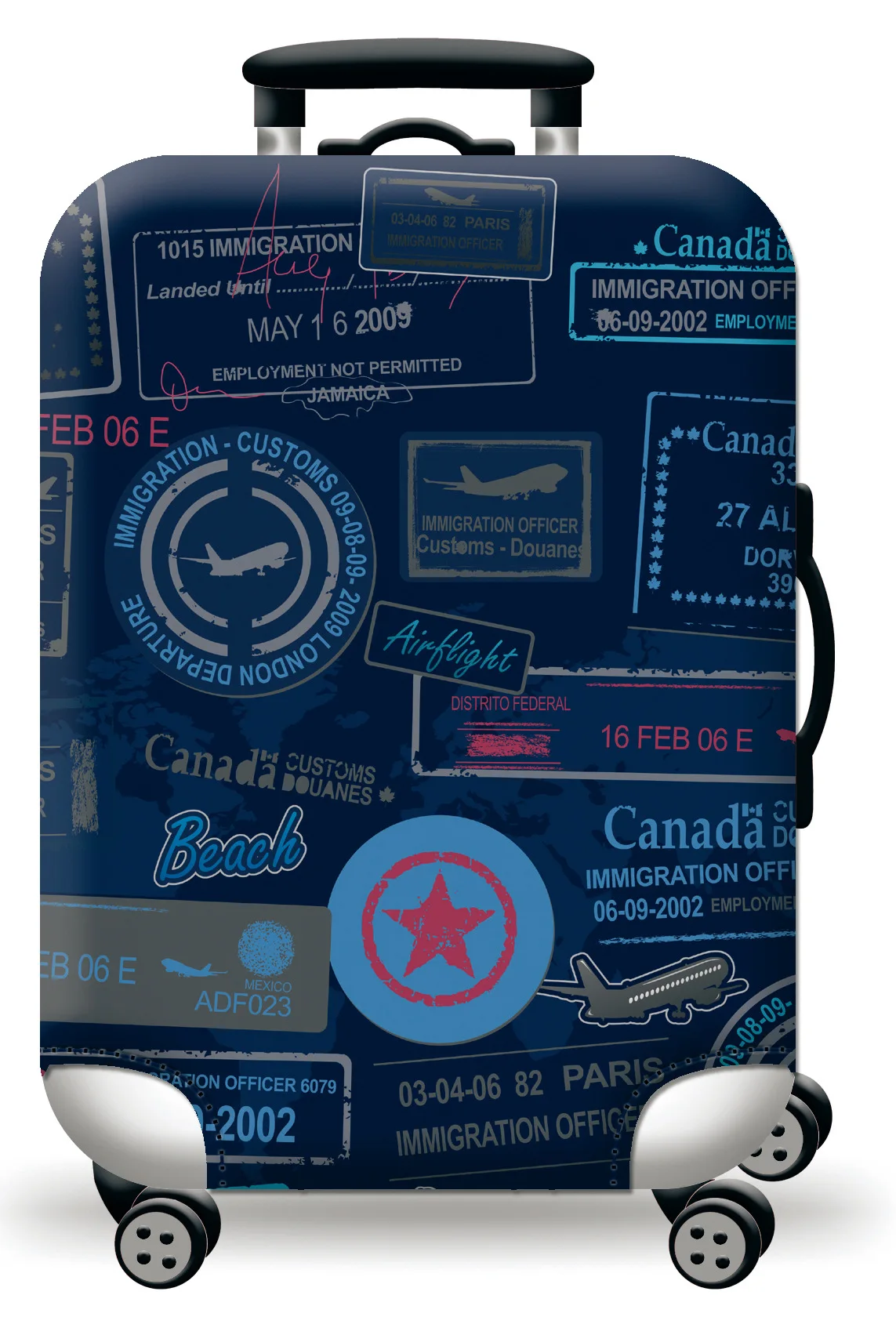 Universal Elastic World Map Luggage Protective Cover - Travel Accessory