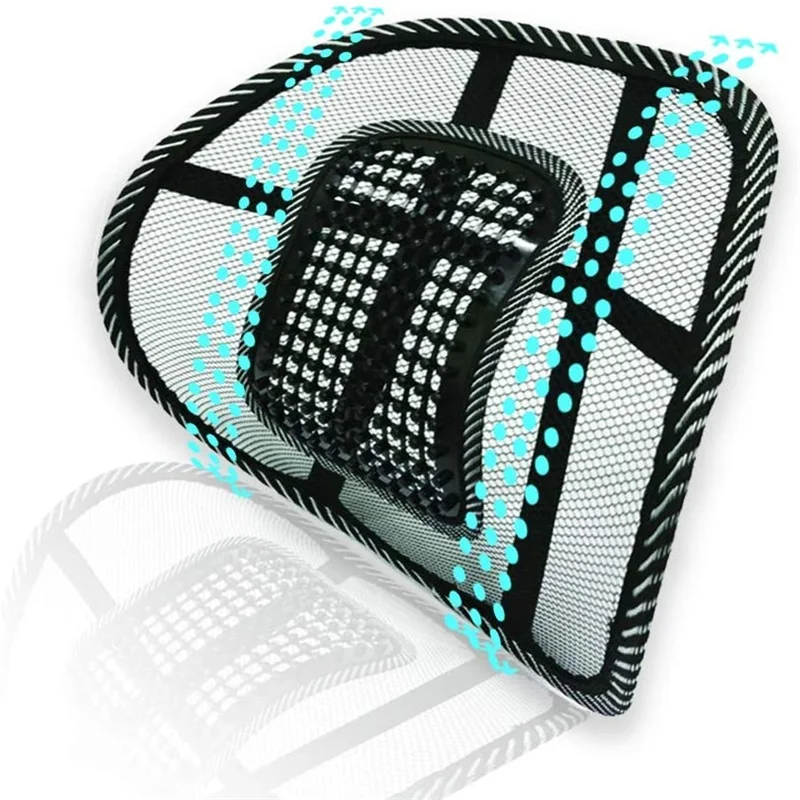 

Car Seat Chair Back Cushion Mesh Lumbar Back Brace Car Seat Chair Cushion Massage Back Cushion Pad Support for Home Office