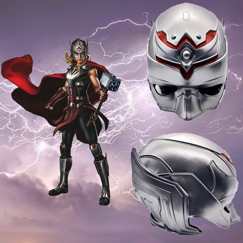

Superhero Thor : Love And Thunder Jane Foster Cosplay Mask Costume Adult Soft PVC Helmet Halloween Party Carnival Props Gift