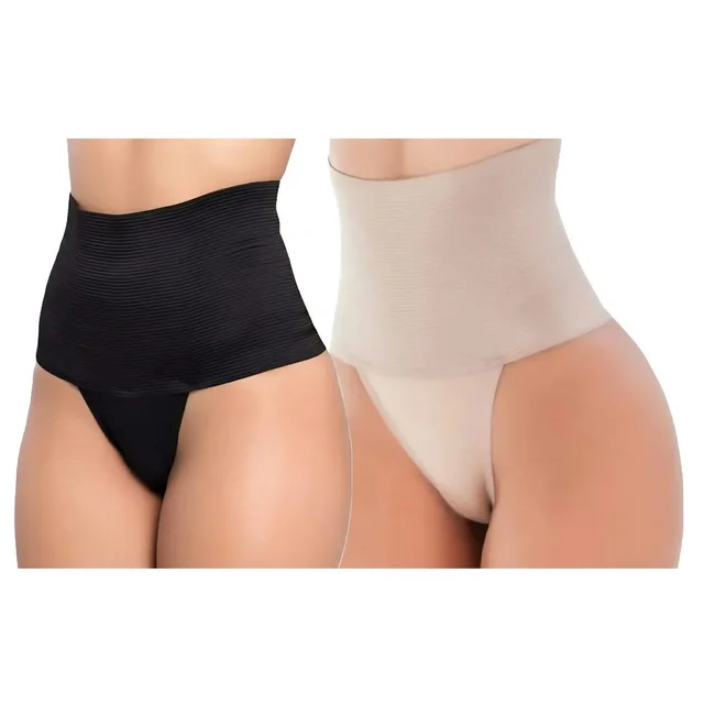 Kit 2 Calcinhas Cinta Modeladora Lingerie Comprime Barriga