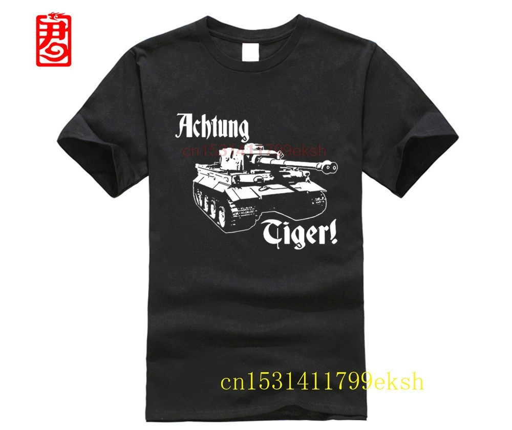 2023 Manica Corta Cotone Uomo Abbigliamento Tiger Tank German Army Panzer Ww2 Wehrmacht T-Shirt Fashion Classic