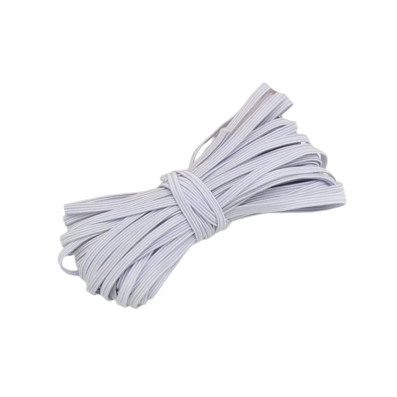Nastro Elastico da 5 Metri 15/20/25/30/35/40/50/60MM, Accessori per Cuco, Elastico in Nylon per Abbigliamento, Nero e Bianco  15