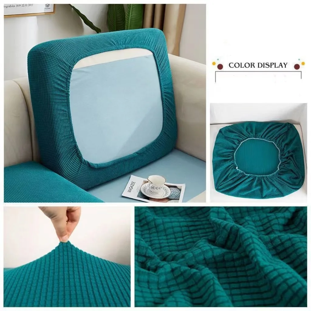 thumbnail image 1 of Funda de sofá elástica gruesa para sala de estar, protector de muebles de color sólido, funda de cojín de sofá, fundas de sofá extraíbles, 1 of 5