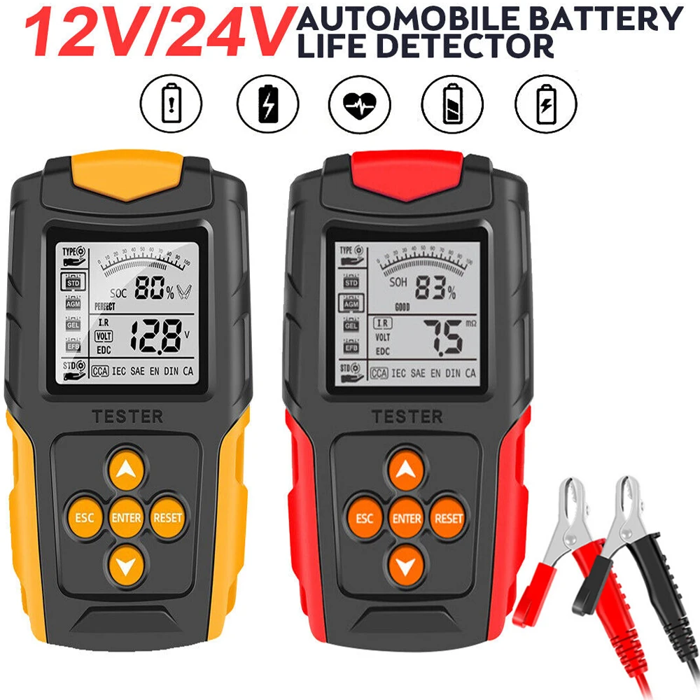 Car Charge Diagnostic Tool 12V/24V CCA Digital Automotive Battery