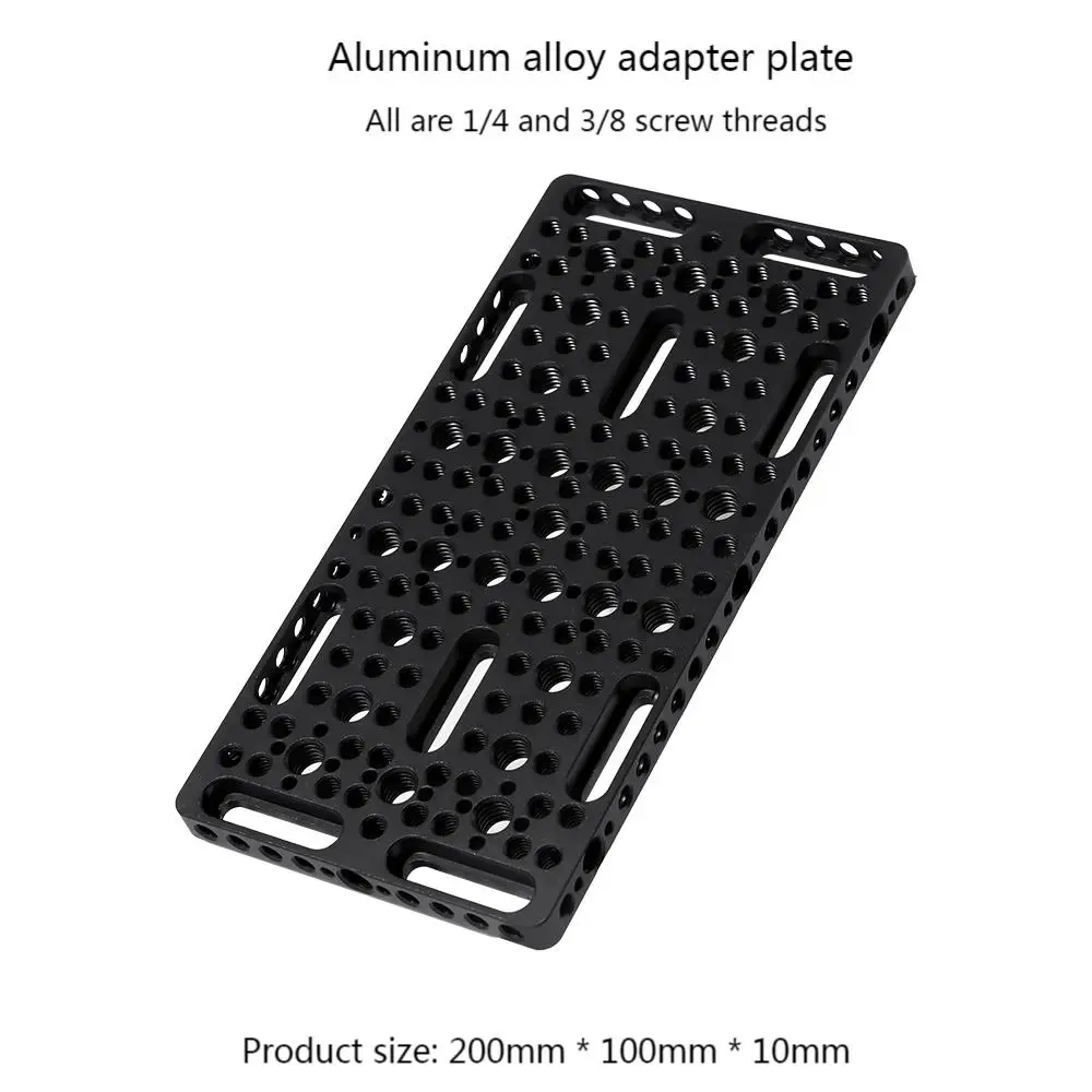 Camera Tripod Plate Camera Mount Plate Camera Base Plate Used for installing cheese board camera cage on guide rail block 1/4 inch 3/8 inch porous connection quick installation board