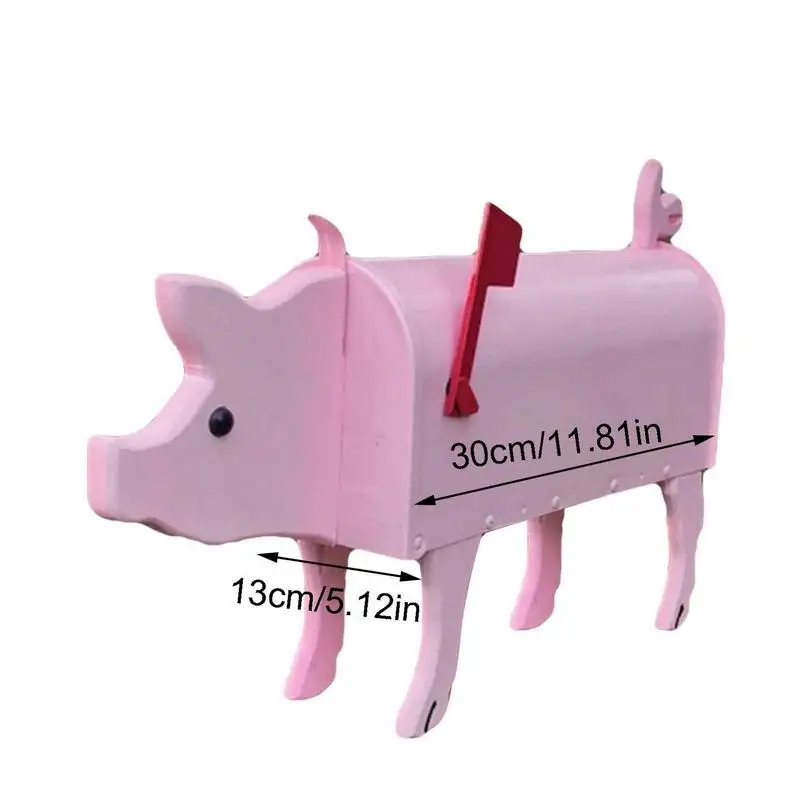 Outdoor Metal Animal mailing box Sculpture Waterproof Animal Letter Box Pig Dog Cow Mailbox For Garden Courtyard Decoration wall mounted mailbox,miniature mailbox