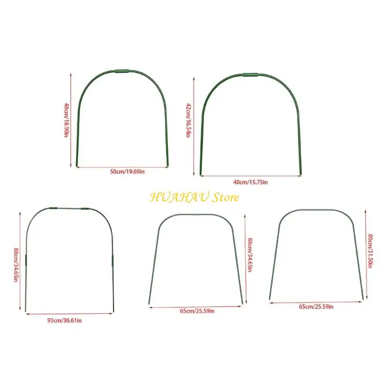 J6BB Greenhouse Hoops Growing Tunnel Garden Hoops Frame for Garden Net Raised Bed Plant Shade Cloth Row Cover Plant Support