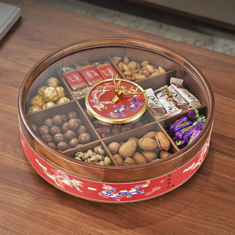 

Solid wood household dried fruit box, nut snacks, storage frozen fruit plate ornaments