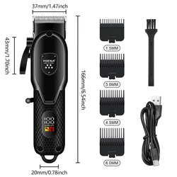 Premium Hair Clipper Kit for Men - Professional Electric Shaver with LCD Display (Green)