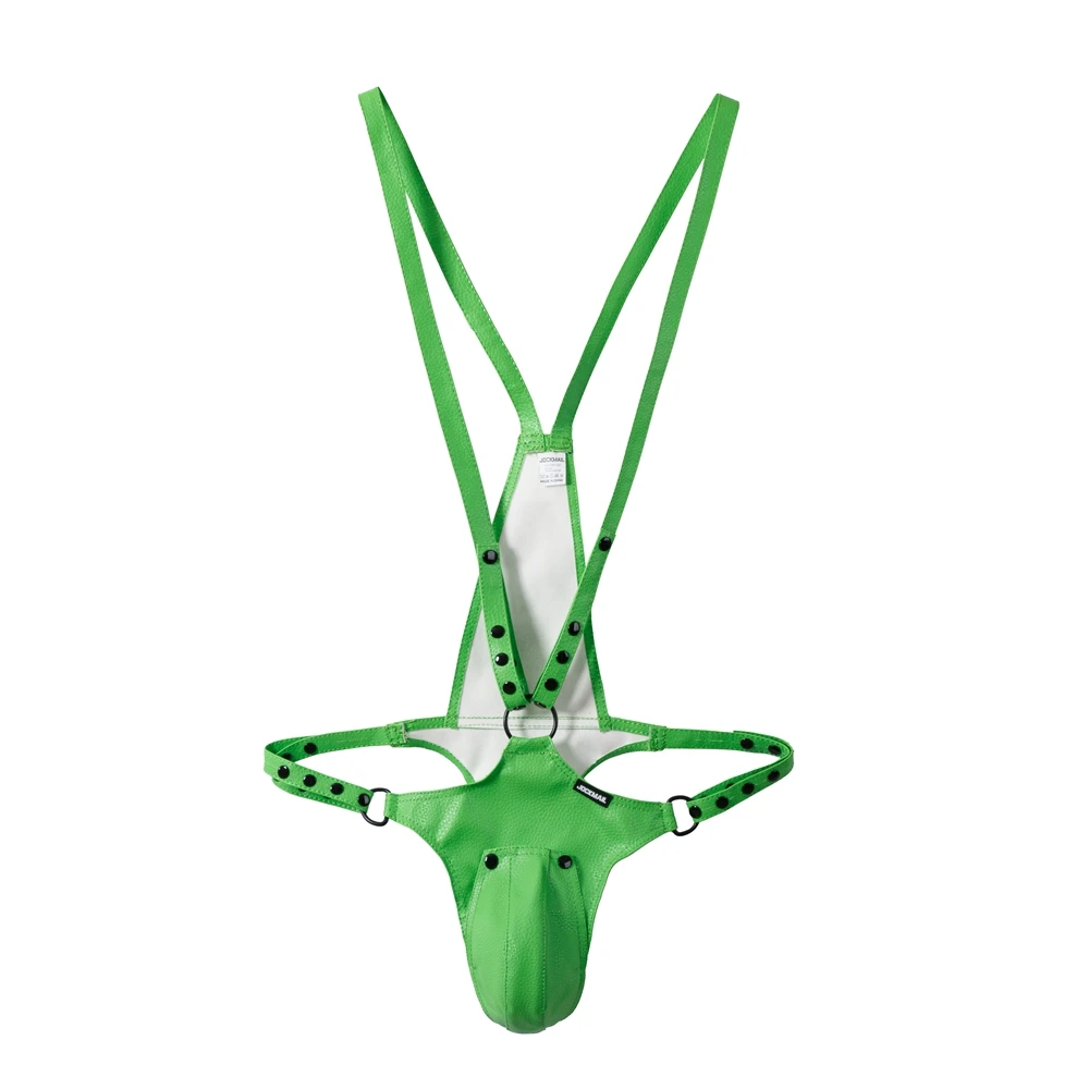 Adjustable Fetish Men Jockstrap Underwear Sexy Lingerie Harness Chest Bodysuit One-piece Jock with Removable Codpiece Big Bulge