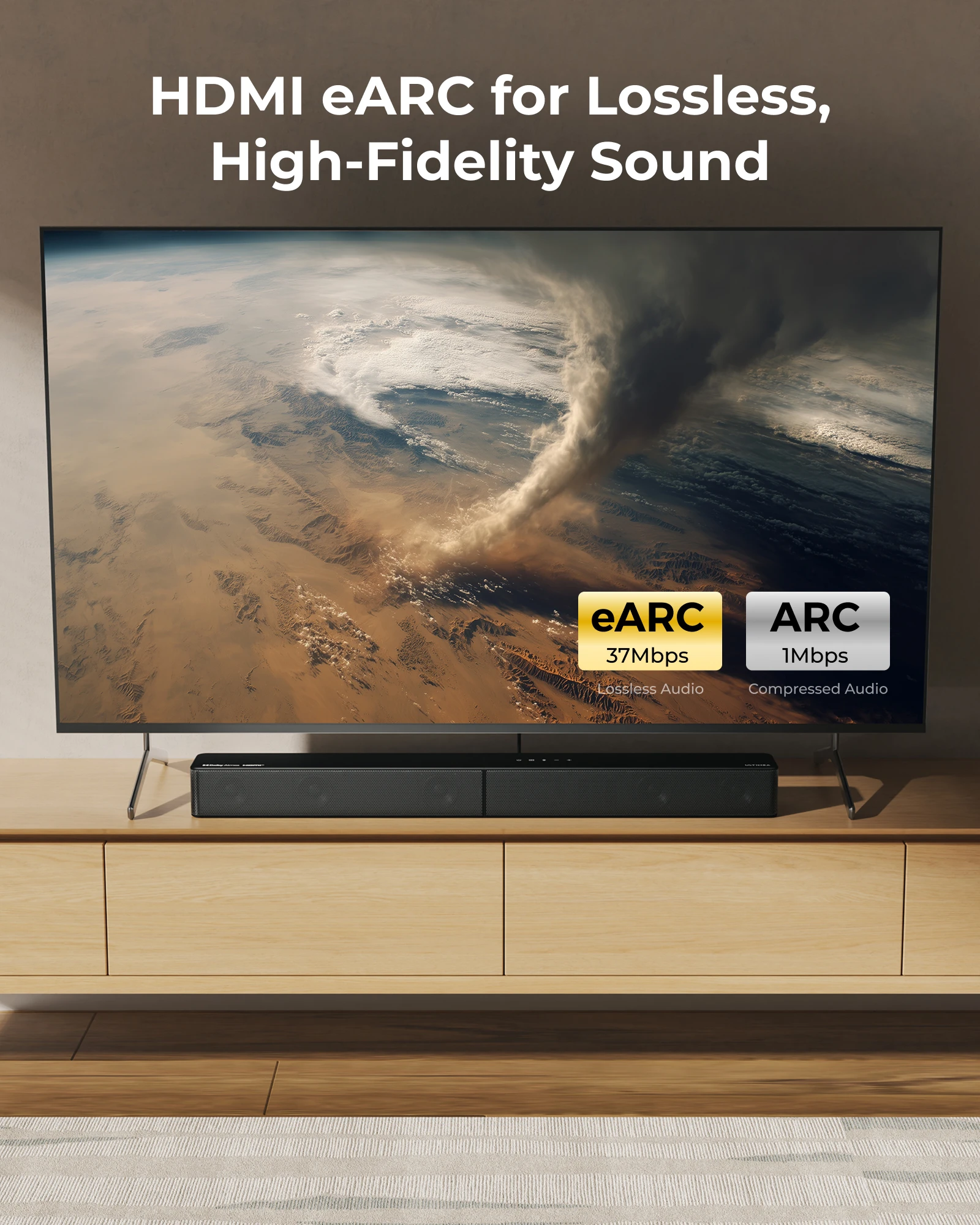 ULTIMEA 5.1ch Soundbar with Dolby Atmos, with Wired Subwoofer for Smart TV, Home Theater Surround Sound System, App, BT 5.4 - Image 5