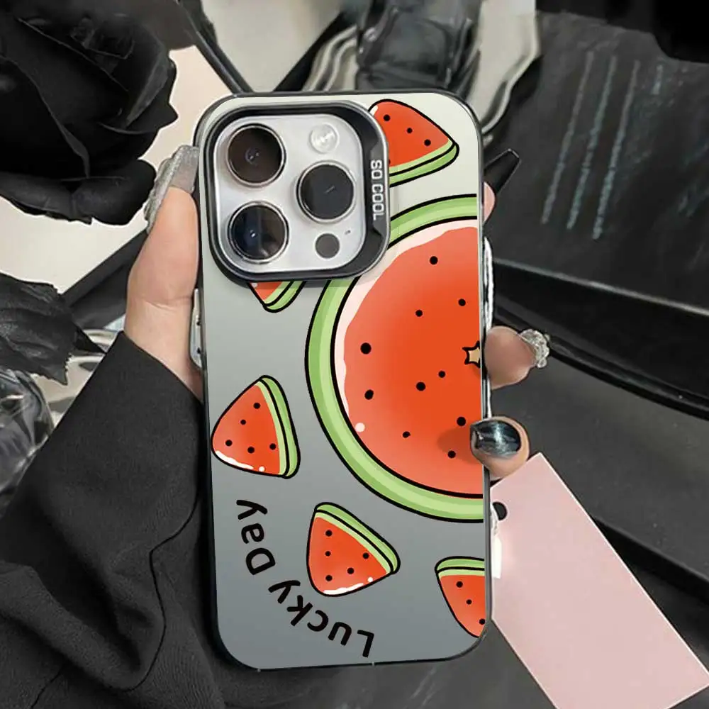 Sweet Fruit Silver IMD Matte Phone Case Cover