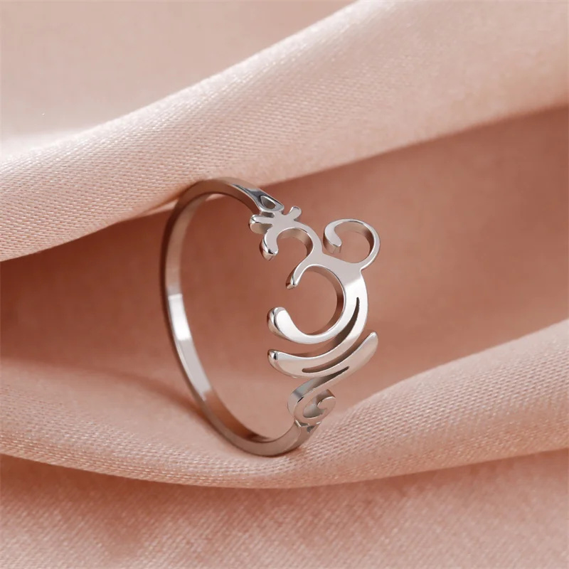 Vintage Edelstahl Lotusblume Ringe für Frauen Mädchen Buddhismus om unalome Yoga Fingerring Hochzeits schmuck Bague Geschenke – Detail 26