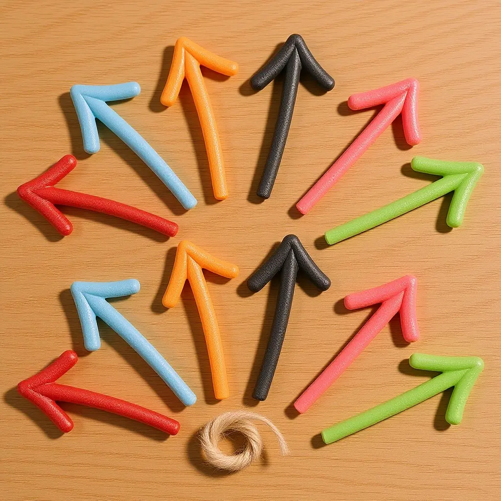 12Pcs 작은 화살표 자석 다채로운 3D 자기 냉장고 스티커 게시판을 위한 재사용 가능한 사무실 조직 자석