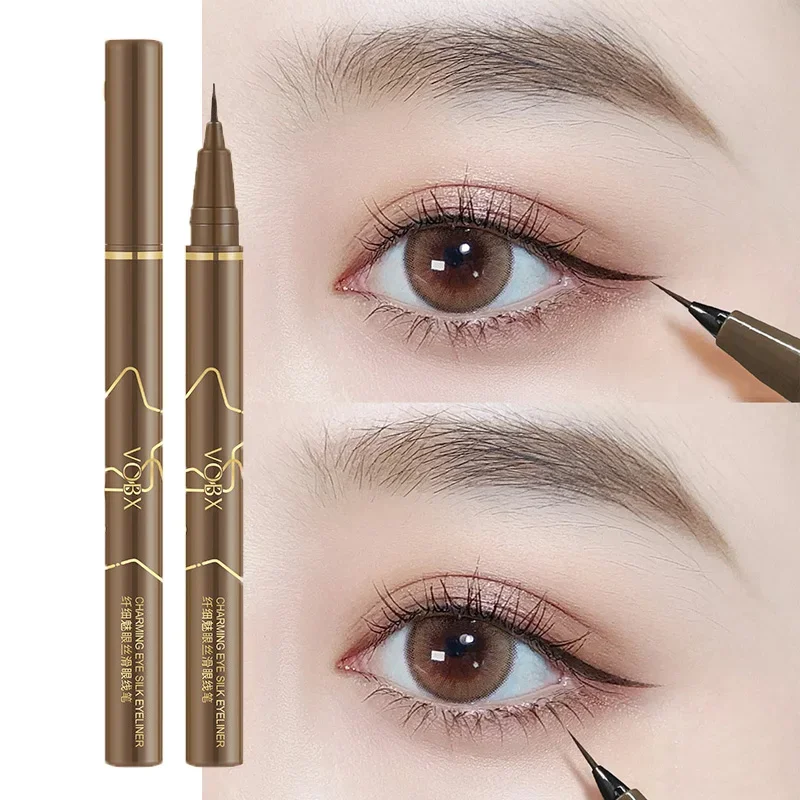 Brown Liquid Eyeliner Lasting Waterproof Sweatproof Eyeliner Lying Silkworm Pen Natural Eyes Makeup Women Beauty Cosmetics Cheap 3