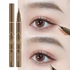 Brown Liquid Eyeliner Lasting Waterproof Sweatproof Eyeliner Lying Silkworm Pen Natural Eyes Makeup Women Beauty Cosmetics Cheap 3