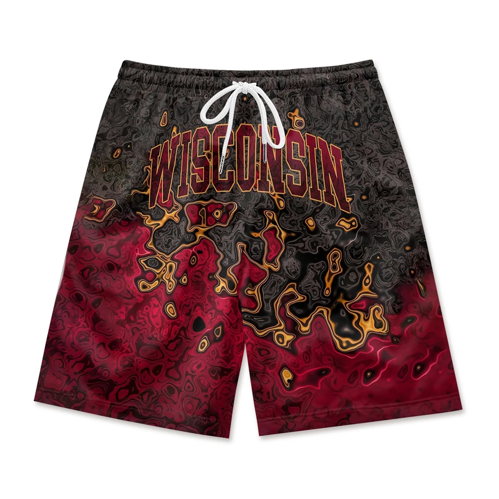 

Дышащие мужские уличные шорты из полиэстера с регулируемой талией на шнурке для удобной носки