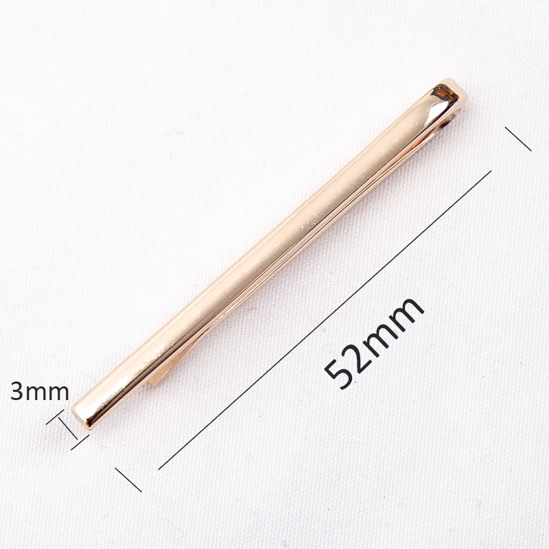 Tie Clips for Men Fashion Luxury Metal Gold Colour Tone Simple Bar Clasp Necktie Accessories Clasp Tie Pin for Mens Collar Clip