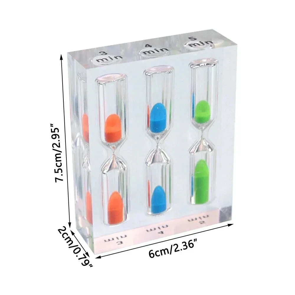 Sand Timer 1/2/3 Minute Colorful Acrylic Three-In-One 3+4+5 Minutes