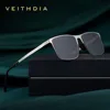 VEITHDIA Brand Fashion Sunglasses Stainless Steel High-definition Nylon Lens Polarized UV400 Eyeglasses For Men Women, 8212