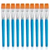 10pcs Premium Synthetic Nylon Flat Paint Brushes, 3/ 4 Inch - Ideal for Watercolor, Acrylics, Oil Painting, Fine Crafts & Body 1