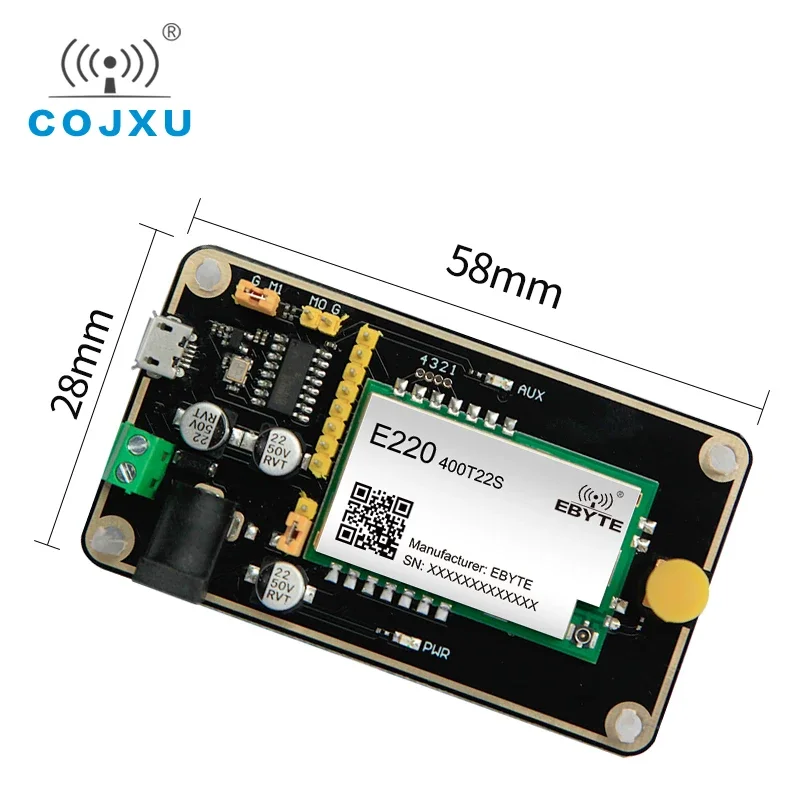 모듈 테스트 보드, LLCC68 테스트 키트, 안테나 포함 USB, 433MHz, 470MHz, UART 무선 모듈 E220-400TBL-01