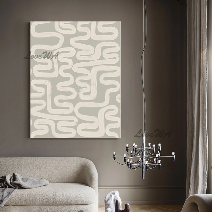 100%Handpainted Geometric Abstract Painting New Arrival Oil Painting New Arrival Hand-painted Wall Art Wall Art For Room Unframe