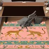 Pink Leopard & Floral Design Area Rug Large Washable Floor Mat for Living Room Bedroom Study Game Doormat Home Decor Carpet 3