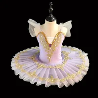 Robe d'été pour filles, tenue de Ballet élégante, Costume de danse pour enfants, tenue de scène pour enfants, vêtements Tutu pour bébés 6