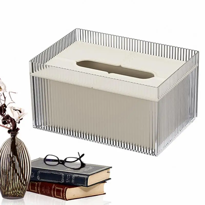 

Clear Tissue Box Holder Tissue Dispenser Napkin Holder Car Home Office Desktop Tissue Storage Box Organizer