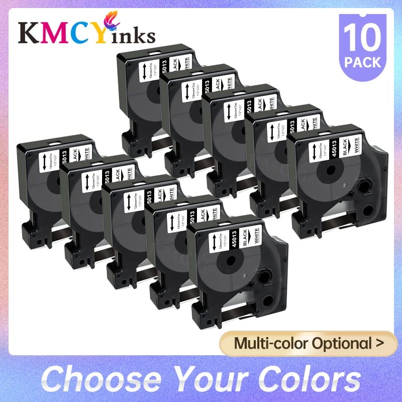 Kmcyink 45013 Nastro Per Etichette 12Mm Compatibile Per Dymo Labelmanager Nero Su Bianco Nero Su Giallo 6Mm 9Mm 19Mm 24Mm Per Lm160 Lm280