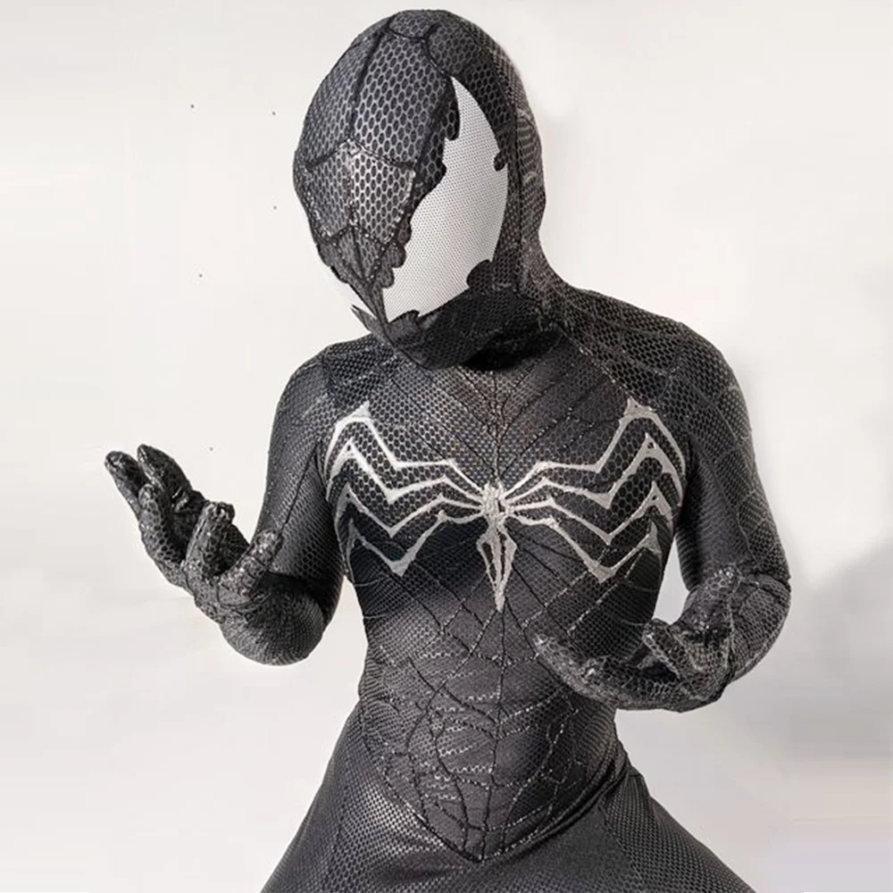 Spider 3 Venom Symbiote Costume Cosplay Supereroe Zentai Body Costume Di Halloween Venom Symbiote Spiderman Costume Per Adulto