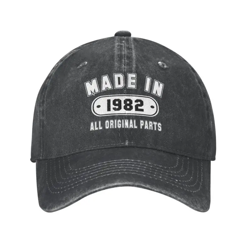

Personalized Cotton Made In 1982 All Original Parts Birthday Gifts Baseball Cap Women Men Adjustable Dad Hat Sports