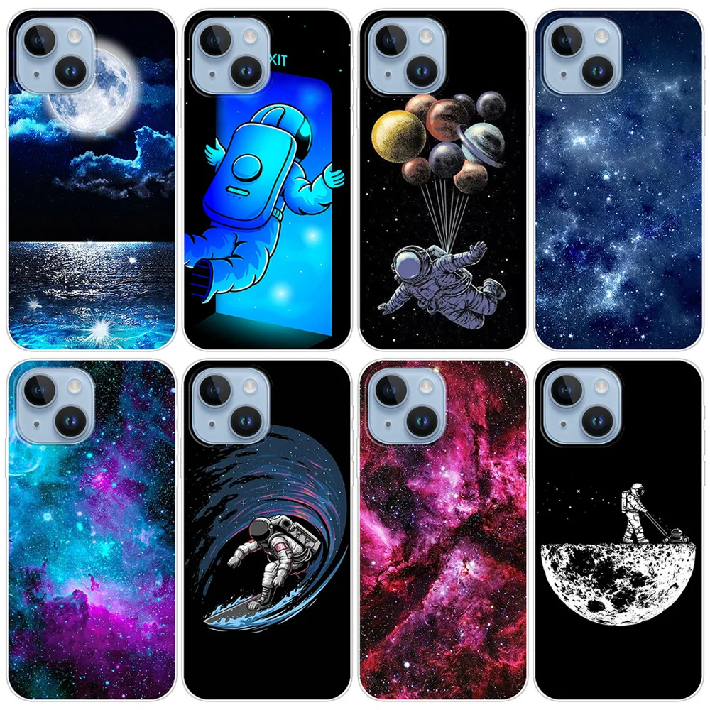 

IPhone15 Creative New Space Star Astronaut Mobile Phone Case Sky Phone Case