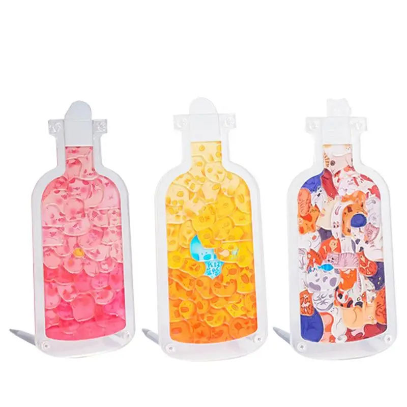 Acrylic Bottle 3D Creative Puzzle Set Cute Animal DIY Acrylic Standee Puzzle Gift Pig/Duck/Cat For All Ages Home Decor Toys Gift slide puzzle for toddlers animal sliding logic game montessori educational wooden toys for ages 4 5 6 years old toddlers kids