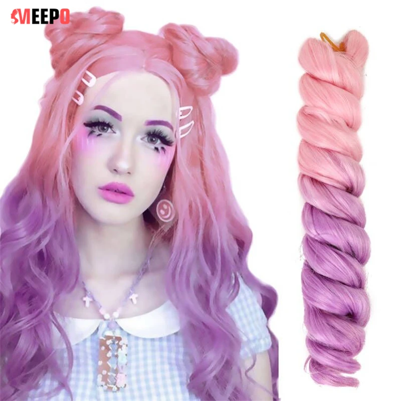 

Meepo Loose Wave Jumbo Braid Hair Expression for Crochet Braid 20Inch 50CM Synthetic Hair Extensions Wholesale Pre Stretched