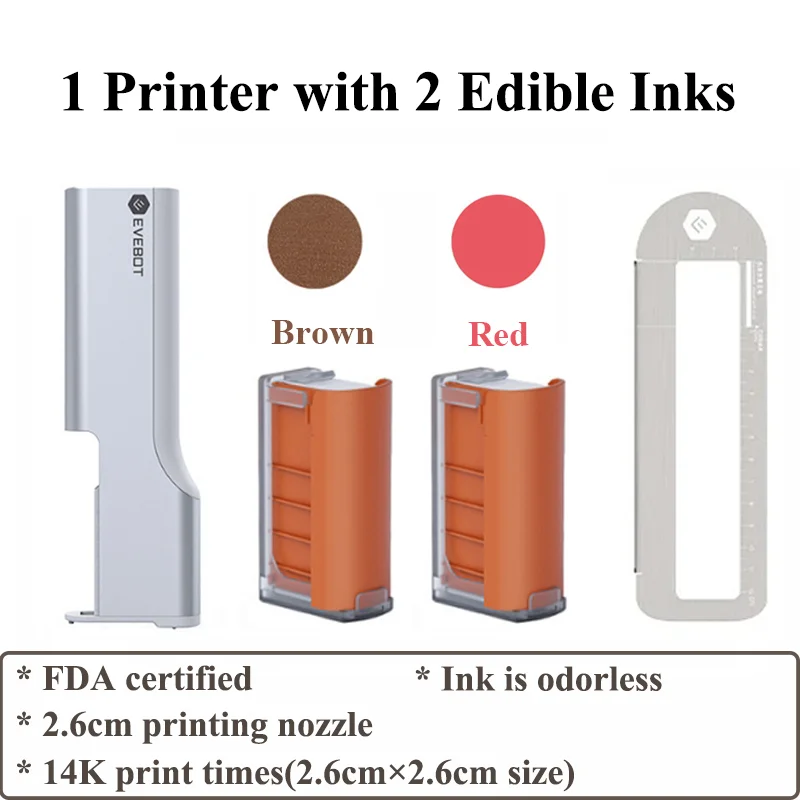 Evebot 食品グレードのポータブル PrintPen ハンドヘルド
