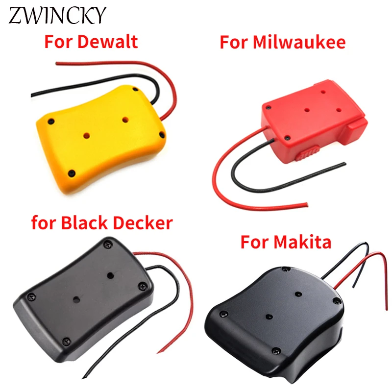 Baterie adaptéry pro makita/bosch/milwaukee/dewalt/black&decker/ryobi 18V energie konektor DIY adaptér dok držák 14 awg drátky