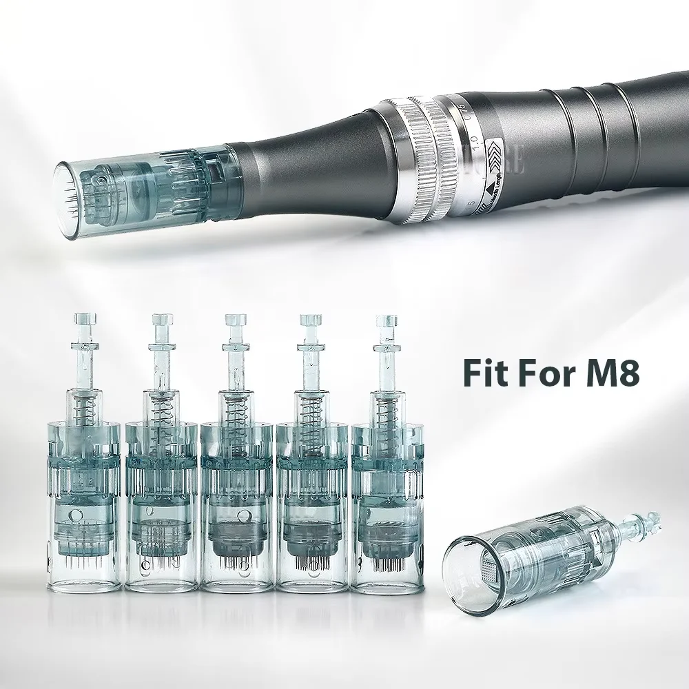 Microneedling cartridge 10/20/50/100Pcs Dr. Pen M8 needle cartridges bayonet cartridges 11 16 24 36 42 Nano pins for microneedling