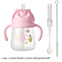 Toddler Training Cup with Double Handles (Pink set)