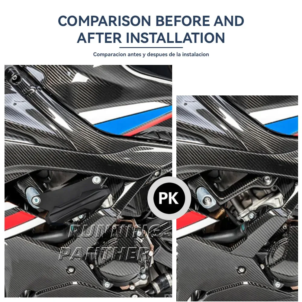Neue Motorrad rahmen Schieber Pad Protector Anti-Fall Kleber Falls chutz Pads Set für BMW m1000rr m 1000 rr 1000rr 2021 2022 – Detail 2