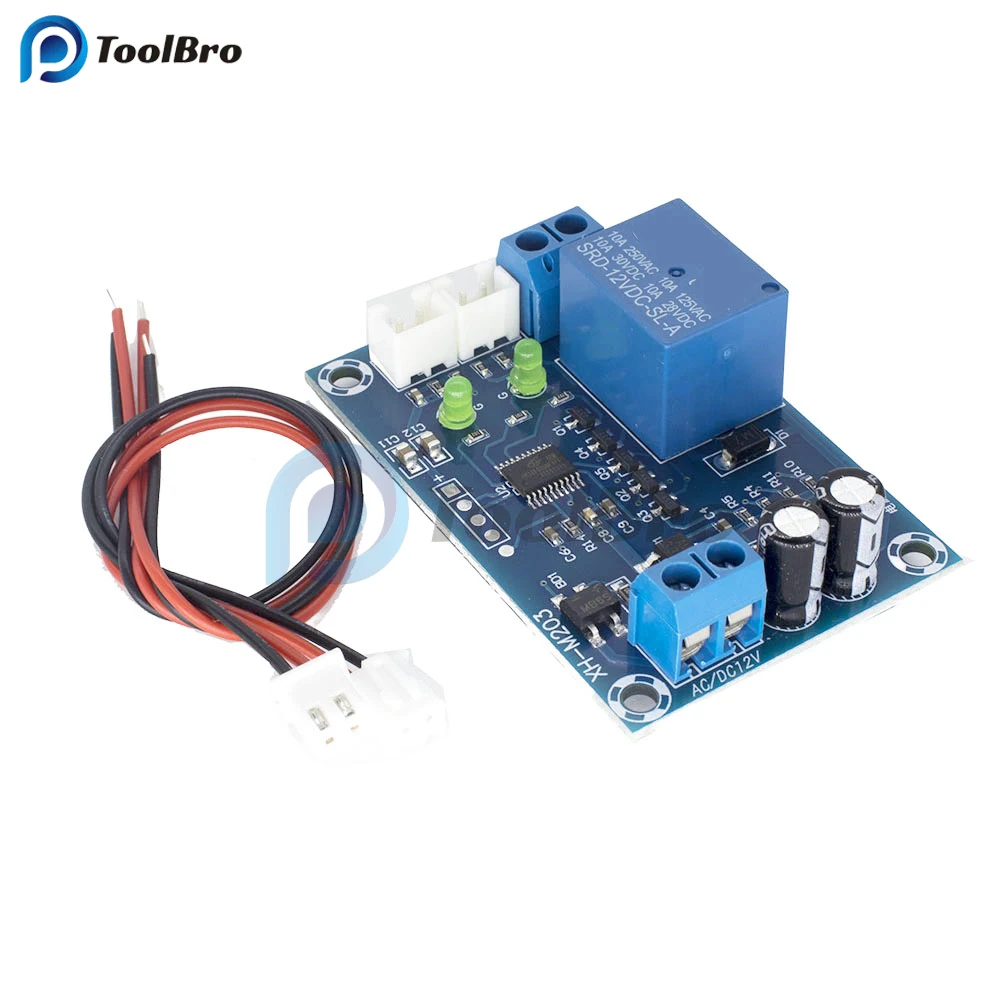 Water Level Switch Liquid Level Sensor Water Pump Controller DC 12V Automatic Water Level Sensor Controller Switch Liquid Level Detection Sensor Control Relay for Tower Tank Pool Pump Motor