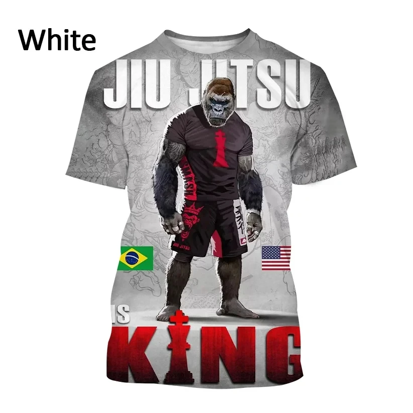 T-shirt imprimé ajuster ille Jiu Jitsu du Brésil pour hommes et femmes, T-shirt à manches courtes, Fit Skip Sports, BJJ Gastronomie, Cool, 3D, Nouveau, Vente chaude