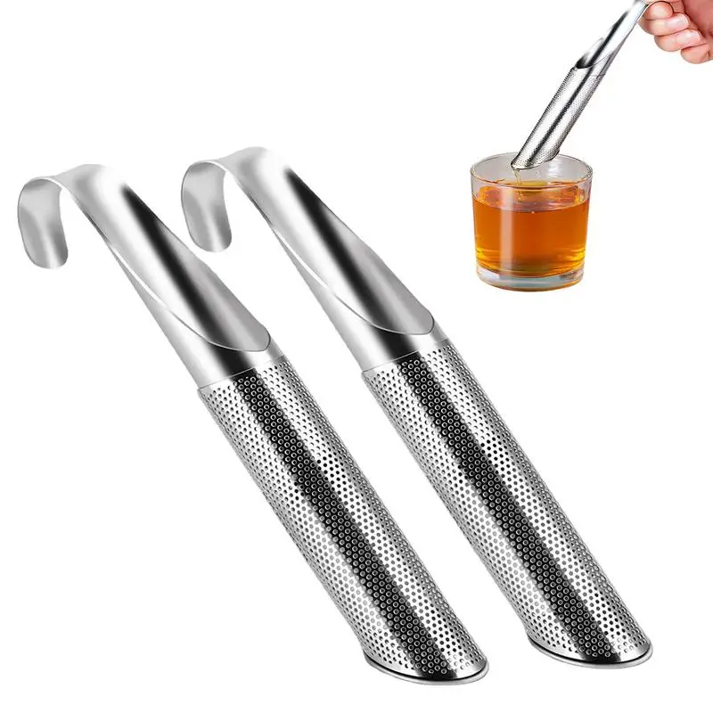 

Tea Strainers For Loose Tea Fine Mesh Tea Filter 2 Pack Easy To Clean Food Safe Metal Tea Infuser With Hook For Loose Tea Father