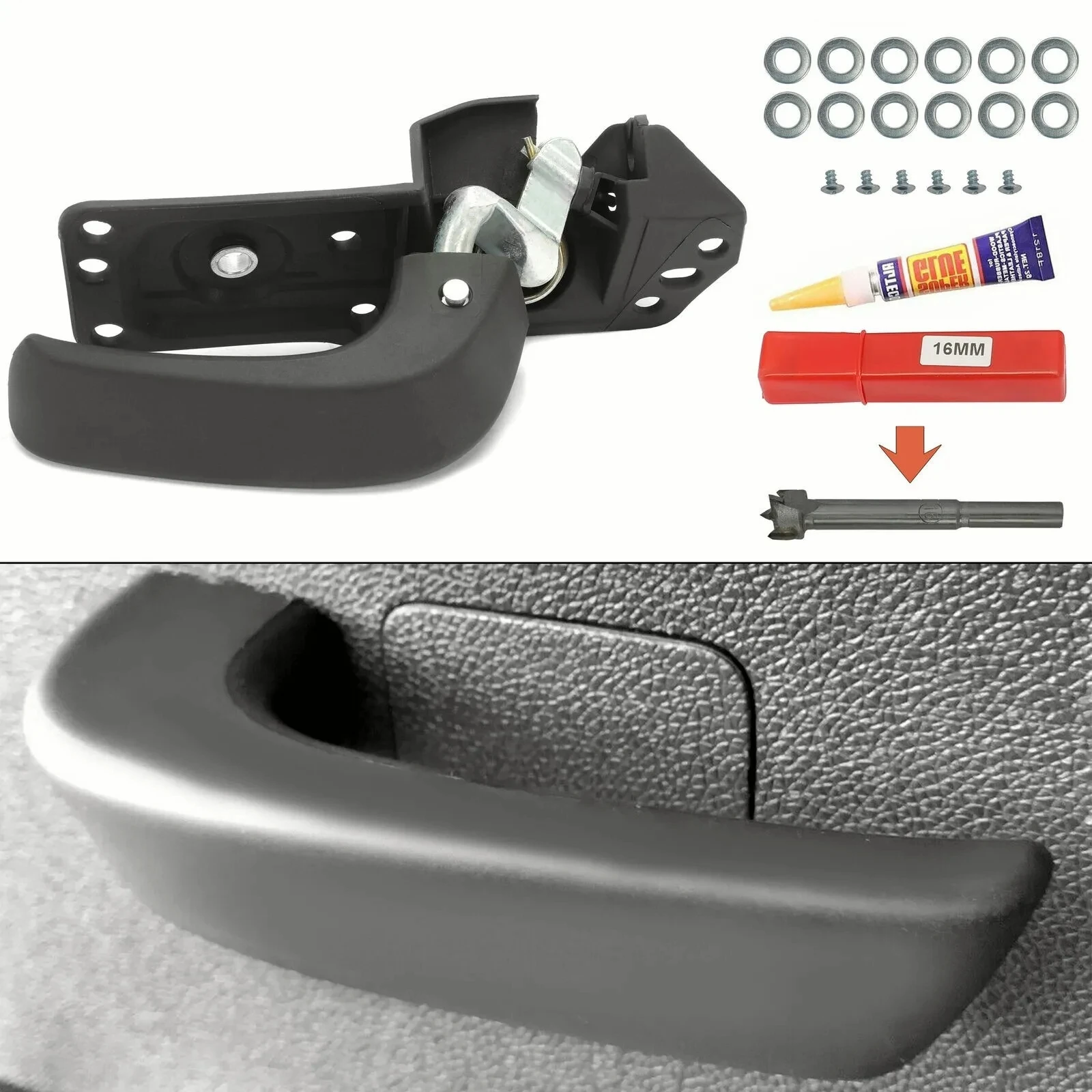 

Door Handle Repair Kit Interior Inside LH Driver for 2007-2014 Sierra Silverado 1500/2500/3000 OE:20833606